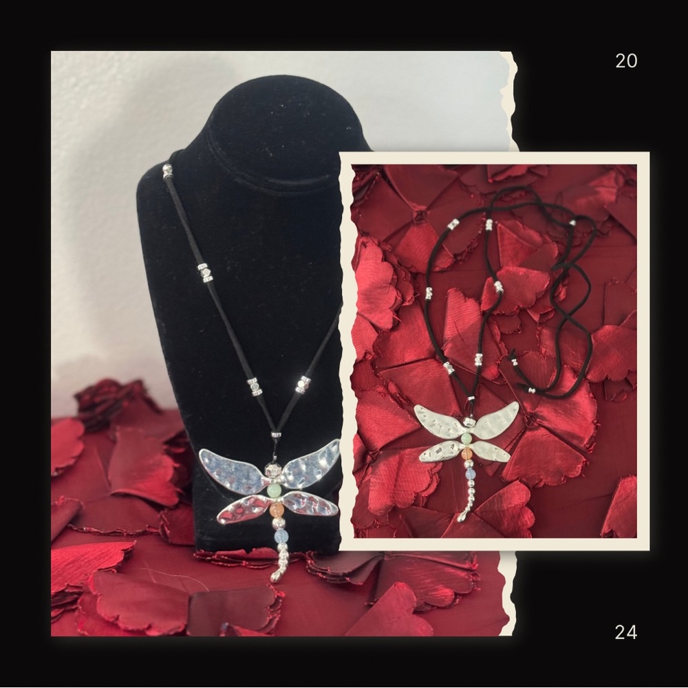 Elegant Dragonfly Pendant Necklace